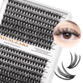 XIUSUZAKI Lash Clusters D Curl DIY Eyelash Clusters 30D+40D 280pcs Cluster Lashes 10-16mm Cluster Eyelash Extensions Individual Lashes Wispy Soft Lash Extensions At Home(30D+40D 0.07D,10-16mm Mixed)