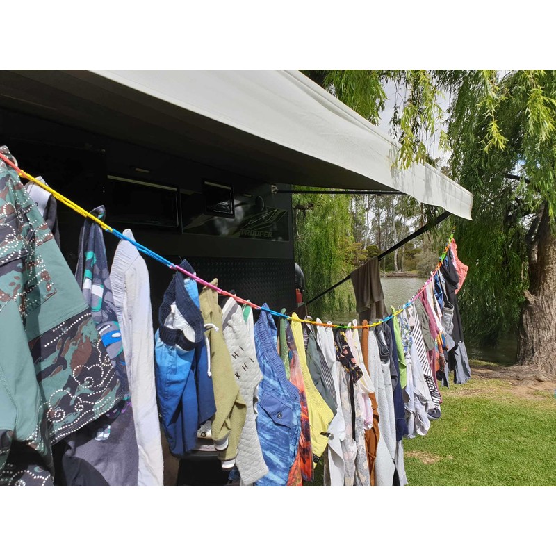 Slide n' Dry Pegless Camping Clothesline - Rainbow