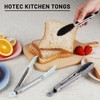 Hotec Mini Silicone Kitchen Tongs for Cooking - 7-Inch Small