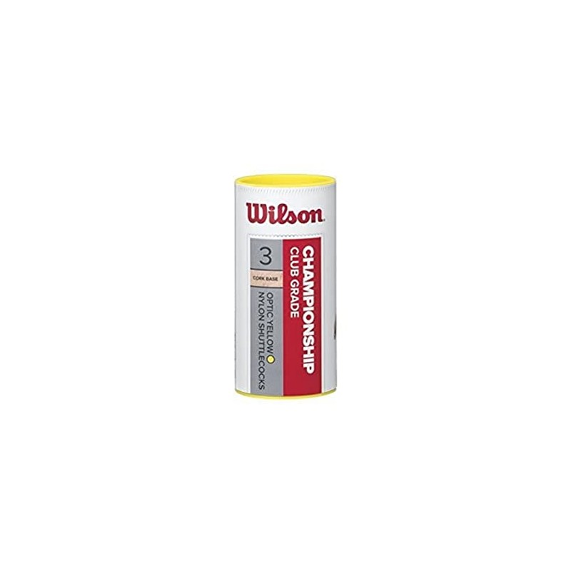 Wilson Championship Shuttlecocks WRT6040YE77 Badminton Ball, Pack of 3, 77