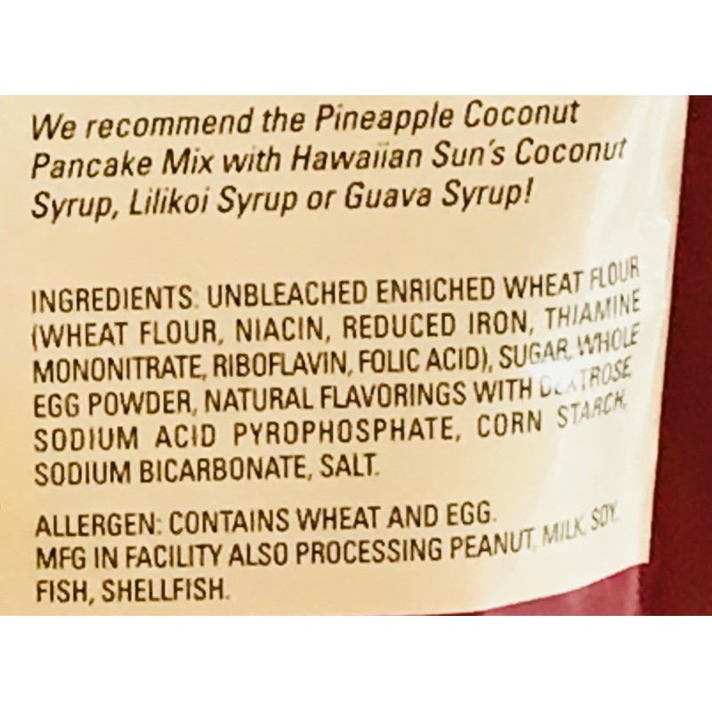 Hawaiian Natural Flavored Pancake Mix! Choose From Macadamia Nut Flavors!