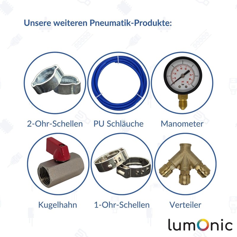 10 x Lumonic I PU Hose Connector Reduction I 6