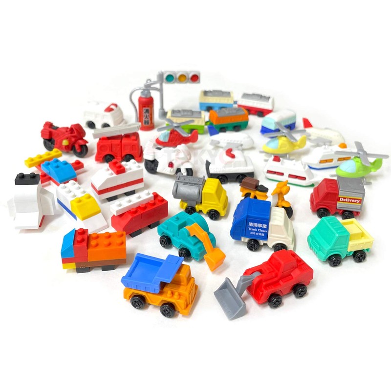 Pencil Eraser for Kids (Vehicle Mix 20)
