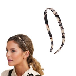 Leopard Print Acetate Hair Claw Clip for Women, Non-Slip Fine Tooth Hair Claw with High Crown Effect, Fashion Hair Accessories for Women (amber, A)