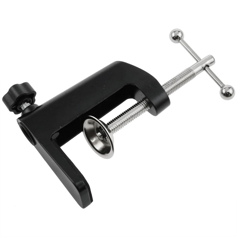 AYLIFU 1PCS Black Aluminum Alloy Desk C-Clamp Desk Light Mounting