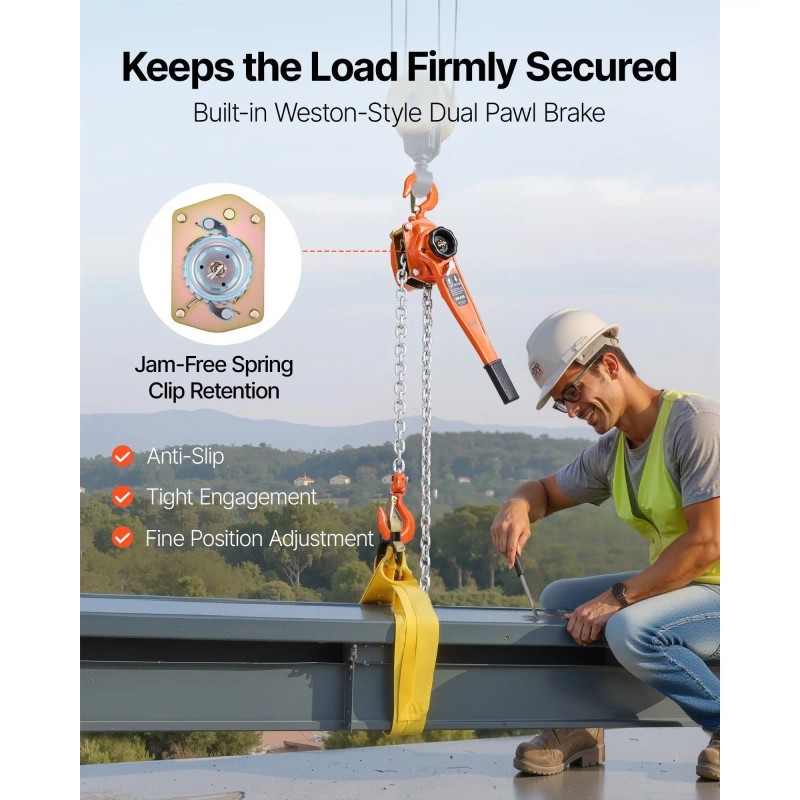 New Manual Lever Chain Hoist 1 Ton 1.5M Lift G80