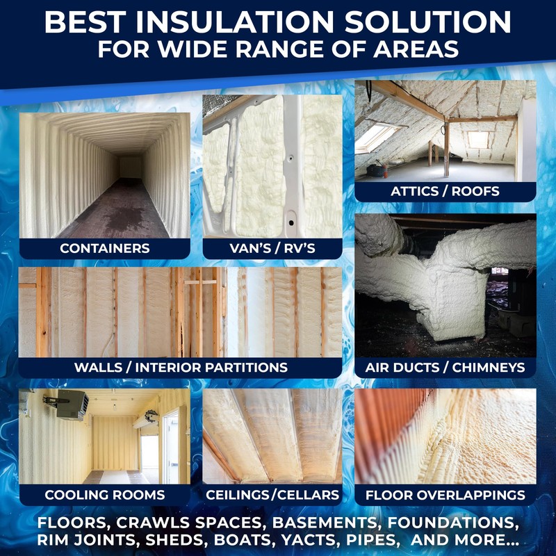 Spray Foam Insulation Can (2 Pack-25.4 oz) Expanding Foam Sealant