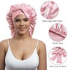 AWAYTR Long Satin Bonnet for Women - Double Layer Elastic