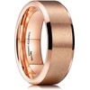 King Will 8mm Basic Wedding Ring For Men Rose Gold