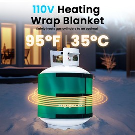 20 Pound Propane Gas LP Cylinder Tank Heater by Propagate Pro | 110V Heating Wrap Blanket for 5 Gallon Buckets 30, 40 LB, Insulated Protective Cover Safely Heats Year Round Use 120V (5GAL-20LB/LP)