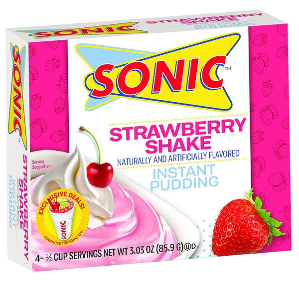 SONIC Strawberry Shake Pudding, 3.03 Ounces