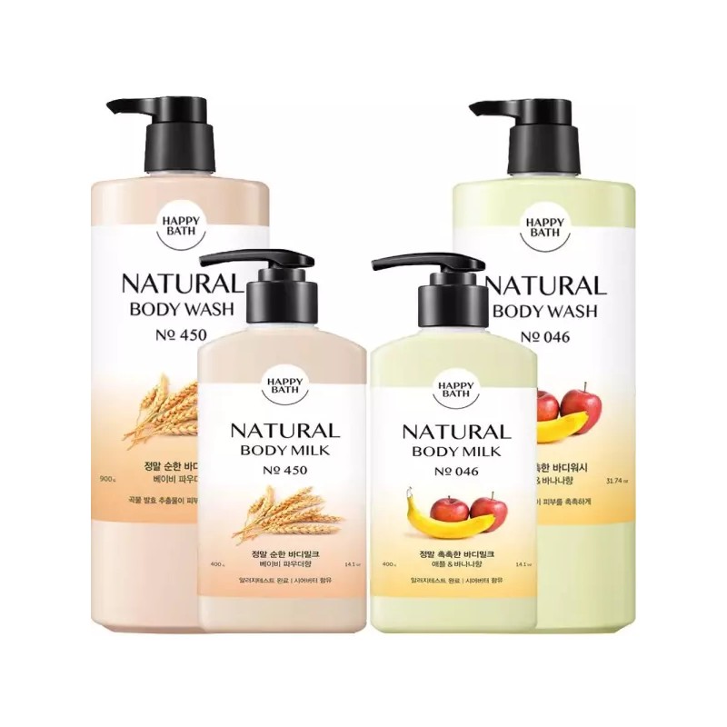 Happybath 해피바스 정말 촉촉한 바디워시 900g x 8개 고보습 촉촉