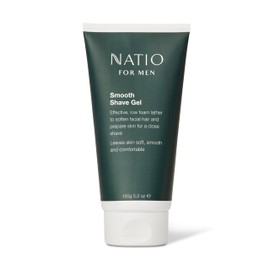 Natio Australia Smooth Shave Gel for Men 150g - Men Shaving Gel for All Skin Types - Calming, Nourishing & Balancing Shave Gel - Made in Australia