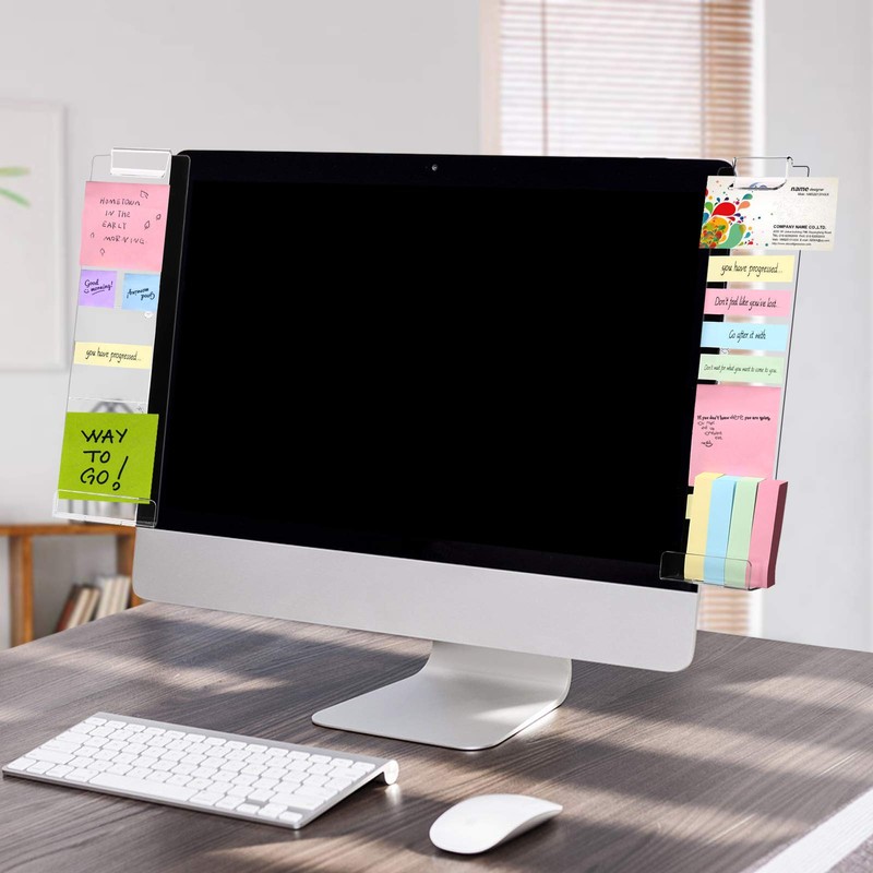 MOSISO Acrylic Monitor Memo Board, Message Memo Holders Notes Boards