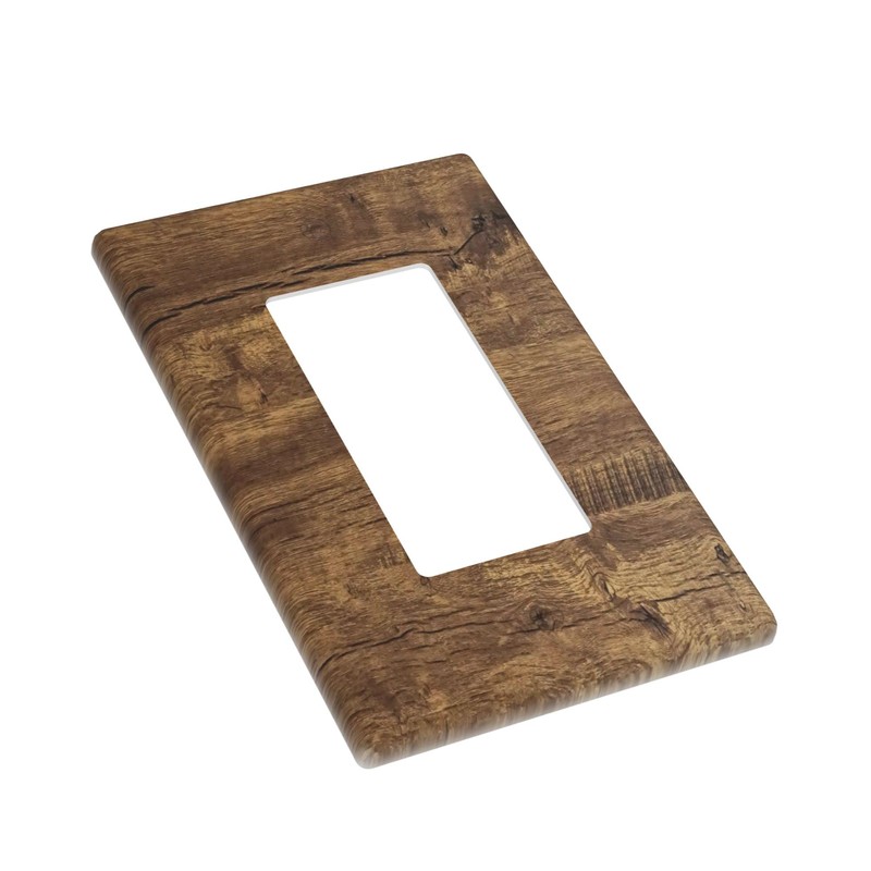 Rustic Farmhouse Decorative Light Switch Cover Plate 1 Gang Rocker