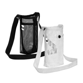 GXGM Pack of 2 festival cup holders, water bottle holder, bottle holder for hanging, bottle holder bag, bottle holder, black