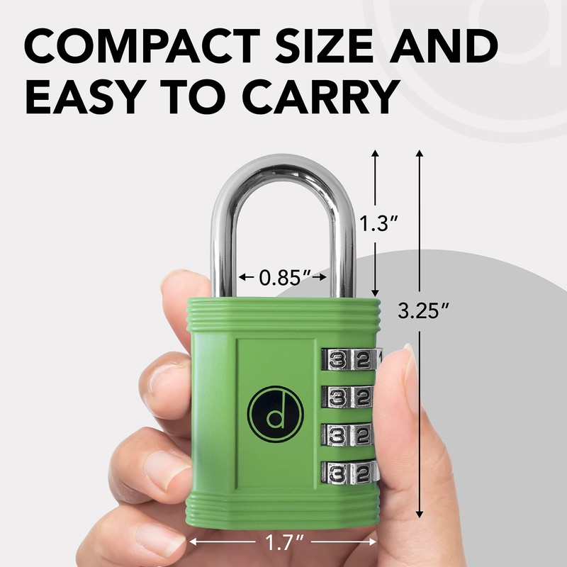Padlock 4 Digit Combination Lock - for Gym School Locker,