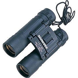 HUMVEE HMV-B-10X25B Rubber Armor Compact Binocular with Anti-Reflective Ruby Red Lens, 10x25, Black