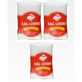 Sal Grosso Brasileiro Marinho Iodado para Churrasco Lebre 1 Kg - 32.27 Ounce - Pack of 3 - Brazilian Salt