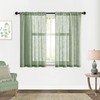 Bathroom Curtains Window Short,Sage Green Eucalyptus Decor,Linen Sheer Transparent Boho