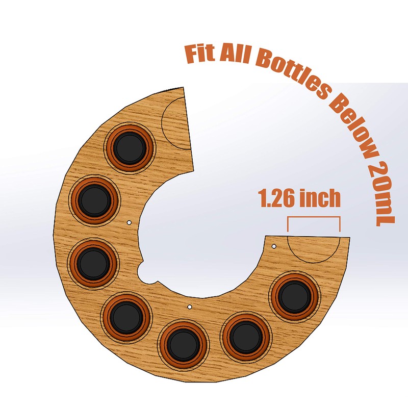 TJ.MOREE Bamboo Diffuser Holder Carousel- 2 Tier Height Increase Rack