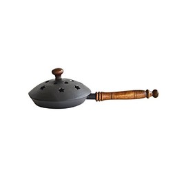 Bitto metal incense pan JAGO with handle and lid, L: 26 cm, H: 7,5 cm, Ø 12 cm