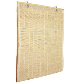 Red Lantern Matchstick Cordless Window Shade - Natural 48" W