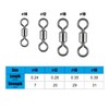 Dr.Fish 50 Pack Fishing Micro Swivels Fly Fishing Swivels Rolling