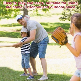 Cipszoely 2 Pcs Baseball Ball, Soft Leather Sports Practice Soft Ball PU Rubber Leather Baseball Training Baseball for Outdoor Sports for Youth and Adult