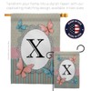 Breeze Decor X Initial Garden Flag Set Wall Hanger Monogram