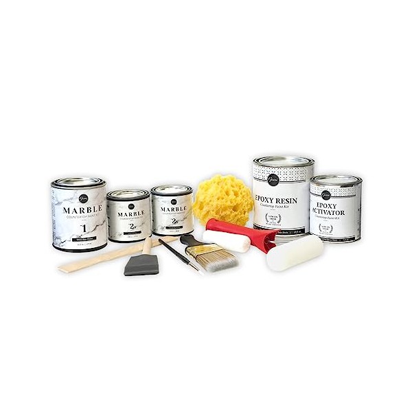 Giani Giani White Marble Epoxy Countertop Small Project Kit