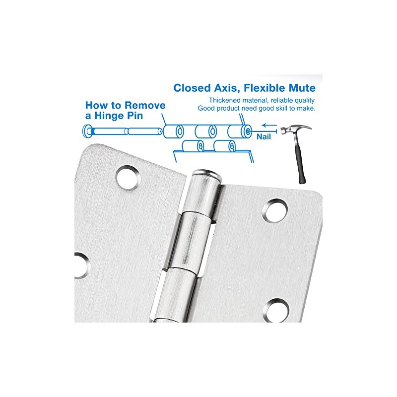 18 Pack Satin Nickel 3.5 Inch x 3.5" 1/4" Radius