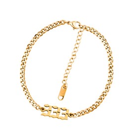 Angel Number Bracelet Charm Dainty Stainless Steel 000-999 Lucky Number Bracelet Link Adjustable for Women Fashion Wristband Jewelry Gifts(G03)