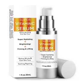 Super Vitamin C Serum for Women Over 70: Advanced Anti-Aging Vitamin C, Niacinamide, Vitamin E & Caffeine Formula，Hydrates, Firms, Lifts, Targets Wrinkles & Dark Spots, 1.0 fl. oz.