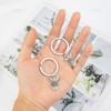 AUEAR, 50 Pack Silver Guardian Angel Charm Keychain Key Ring