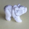 HLbshi Hand Carved Gemstone Crystal Bear Figurine Animal Statue Carving