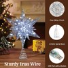 Lewondr Christmas Star Tree Topper, USB Powered Remote Controlled 11