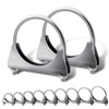 Tanstic 2Pcs U-Bolt Exhaust Clamps, 3 in Stainless Steel Muffler
