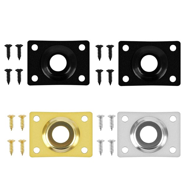 4Pcs Jack Plates Rectangle Guitar Pickup Output Jacks Guitar Jack