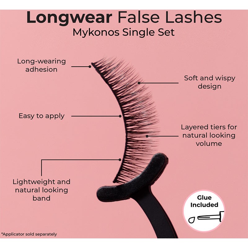 MCOBEAUTY LONGWEAR FALSE LASHES - MYKONOS, #MCH474 MCOBEAUTY