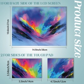 SUPERDANT Colourful Snowy Mountains Laptop Skin Laptop Sticker Dustproof Waterproof Art Sticker Protection 12" 13" 13.3" 14" 15.4" 15.6" Notebook Sticker Protection