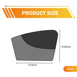 Opuweiy Car Window Shades, Driver Side Window Shade, Adsorption-Type Free-Lifting Privacy Window Covers, for Most Cars (Black, 2PCS)