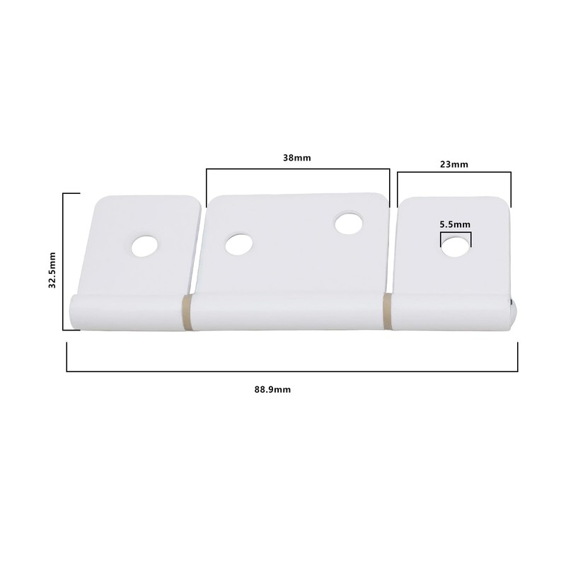 ECSiNG 2pcs 3 1/2 inches Flag Three Leaf Bifold Shutter