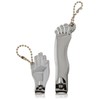 Kikkerland Hand and Foot Nail Clippers Set, Silver