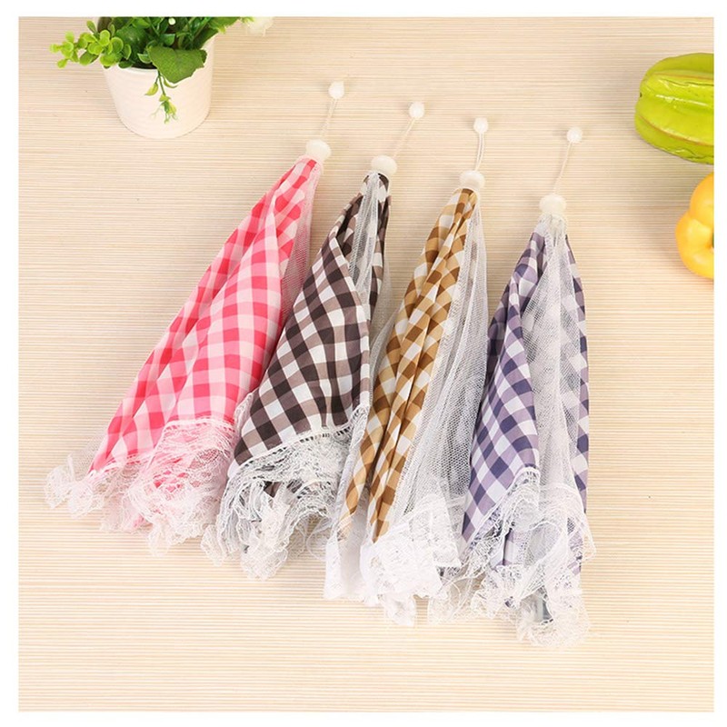 4PCS Pop Up Mesh Food Cover Collapsible Food Fly Net