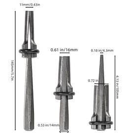 Coloch 12 Pack Wedge and Feather Shims, 5/8 Inches Heavy Duty Rock Splitting Wedges Stone Splitter Hand Tools for Rock, Stone, Concrete, Marble, Granite