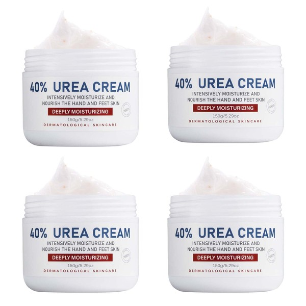OUKEYA Urea Cream 40 Percent Urea Foot Cream for Dry Cracked 40 per Urea Lotion for Feet Maximum Strength (4 Packs)