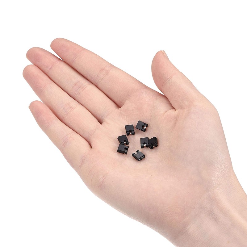 sourcing map 50pcs 2.54mm Standard Pin Header Jumper Cap Short