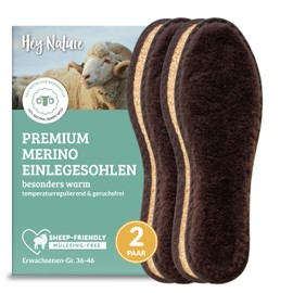 Hey Nature 2 Pairs Merino Wool Insoles Warm Natural Heat Insoles Outlast Winter Warm Shoe Insoles Winter Insoles Better Than Heated Insoles Wool Insoles Instead of Lambskin Insoles