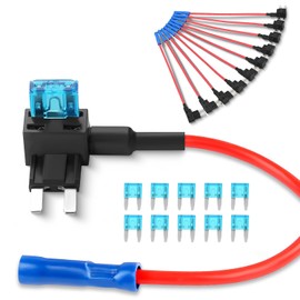 Nilight portafusibles portafusibles adaptador de llave Mini ATM APM fusible de cuchilla soporte - 10 Pack, 2 años de garantía